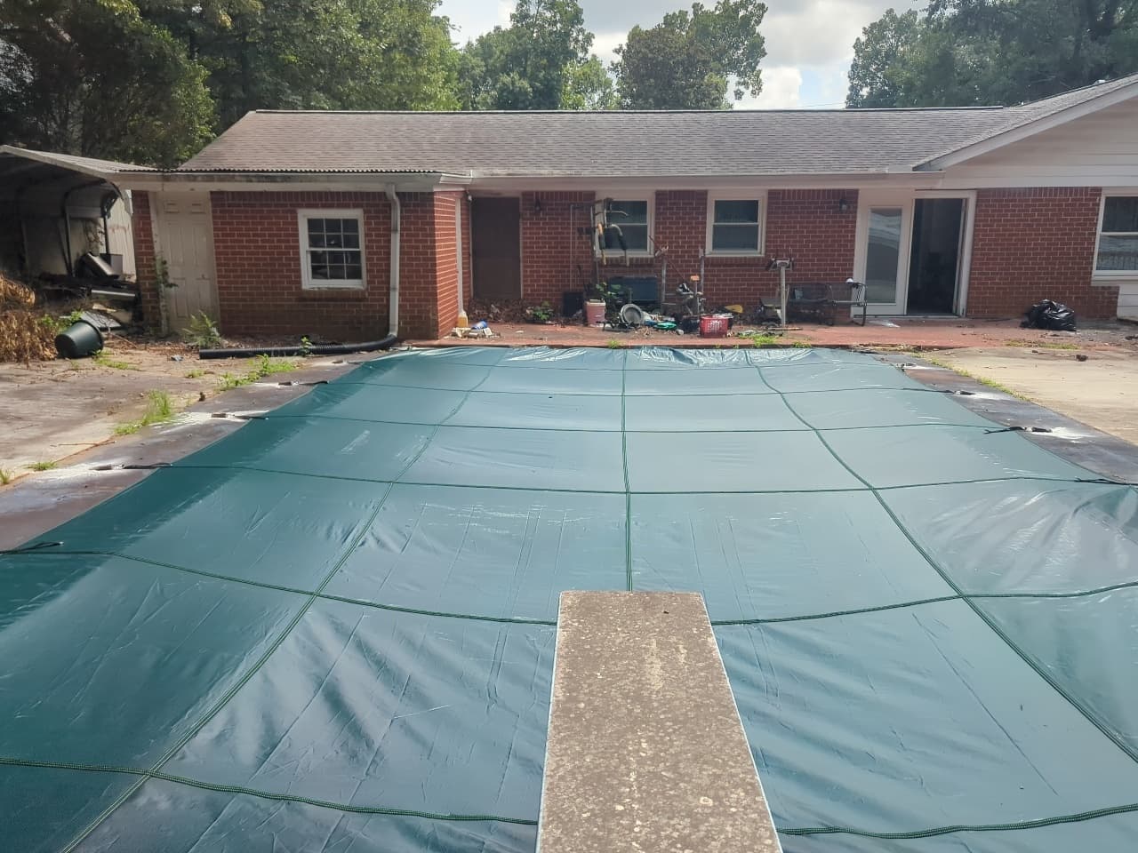 Completed pool cover replacement project by Nuha Field Services